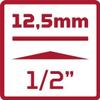 GEDORE red Impact Socket Set 1/2 in, 8-Piece, 10–24 mm view 2