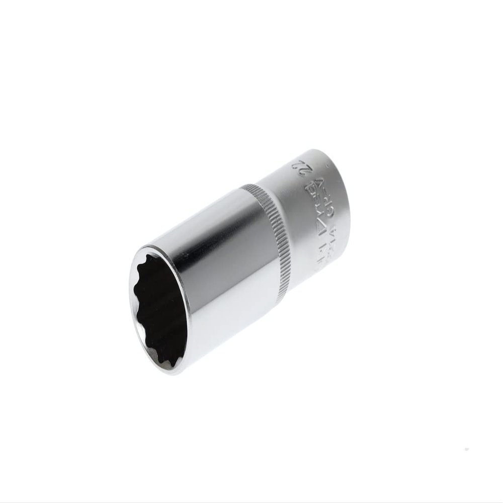 GEDORE red Long 1/2 in. Drive 12-Point Socket, 22 mm, R61102214