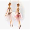Goodwill Resin and Fabric Flower Ballerina Christmas Hanging Ornaments, Set of 2 view 1