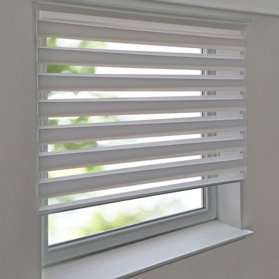 PREMIUM Duo Roller Blind 60 x 160 cm, White, Screw-Mounted, Free-Hanging, with Metal Brackets