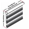 PREMIUM Duo Roller Blind 60 x 160 cm, White, Screw-Mounted, Free-Hanging, with Metal Brackets view 3