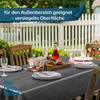 Oilcloth Tablecloth, Linen Embossed, Gray Anthracite, Rectangular 120 x 190 cm view 3
