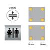 AUA SIGNALETIQUE - Brushed Aluminum Laboratory Plaque - 130 x 130 mm view 3