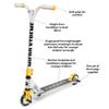 Micro Mobility Stunt Scooter MX Trixx 2.0 Grey/Yellow, Yellow, 85 cm view 3