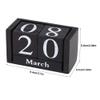 Vintage Wooden Perpetual Desktop Calendar, Black view 4