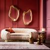 Kare Design Hologram Mirror, Gold, 119 x 76 x 9 cm, Decorative Wall Mirror, Organic Shape view 2