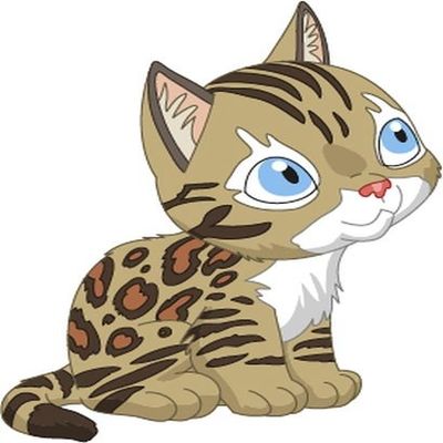 Bambinella Bengal Cat Printed Velour/Flock Iron-On Appliqué – 3 Sizes