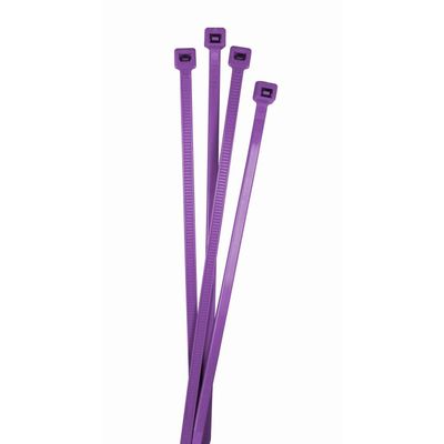 Lumonic 100 Purple Cable Ties, 300 x 4.8 mm, 22.2 kg Tensile Strength, Nylon PA6.6