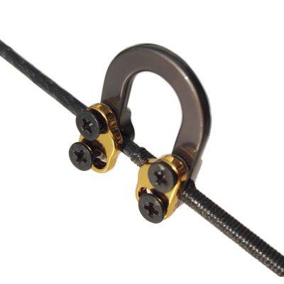 ZSHJGJR 2-Piece Metal D-Loop Rings for Compound Bow Thumb Trigger Release, Gray