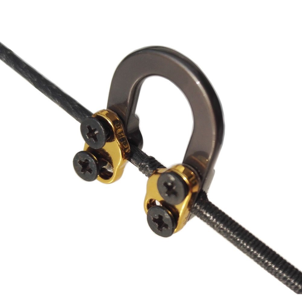 ZSHJGJR 2-Piece Metal D-Loop Rings for Compound Bow Thumb Trigger Release, Gray