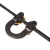ZSHJGJR 2-Piece Metal D-Loop Rings for Compound Bow Thumb Trigger Release, Gray view 3