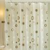 Round Brown Shower Curtain, Waterproof Fabric, Extra Long, 200 × 180 cm view 2