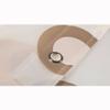 Round Brown Shower Curtain, Waterproof Fabric, Extra Long, 200 × 180 cm view 3