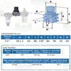 1/2" Pressure Regulator Reducer with Base, 18 Bar view 3