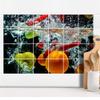 GRAZDesign Kitchen Tile Stickers, Fruit in Water, Self-Adhesive Wall Tile Decals – 25 x 20 cm / Image: 135 x 90 cm (W x H) view 1