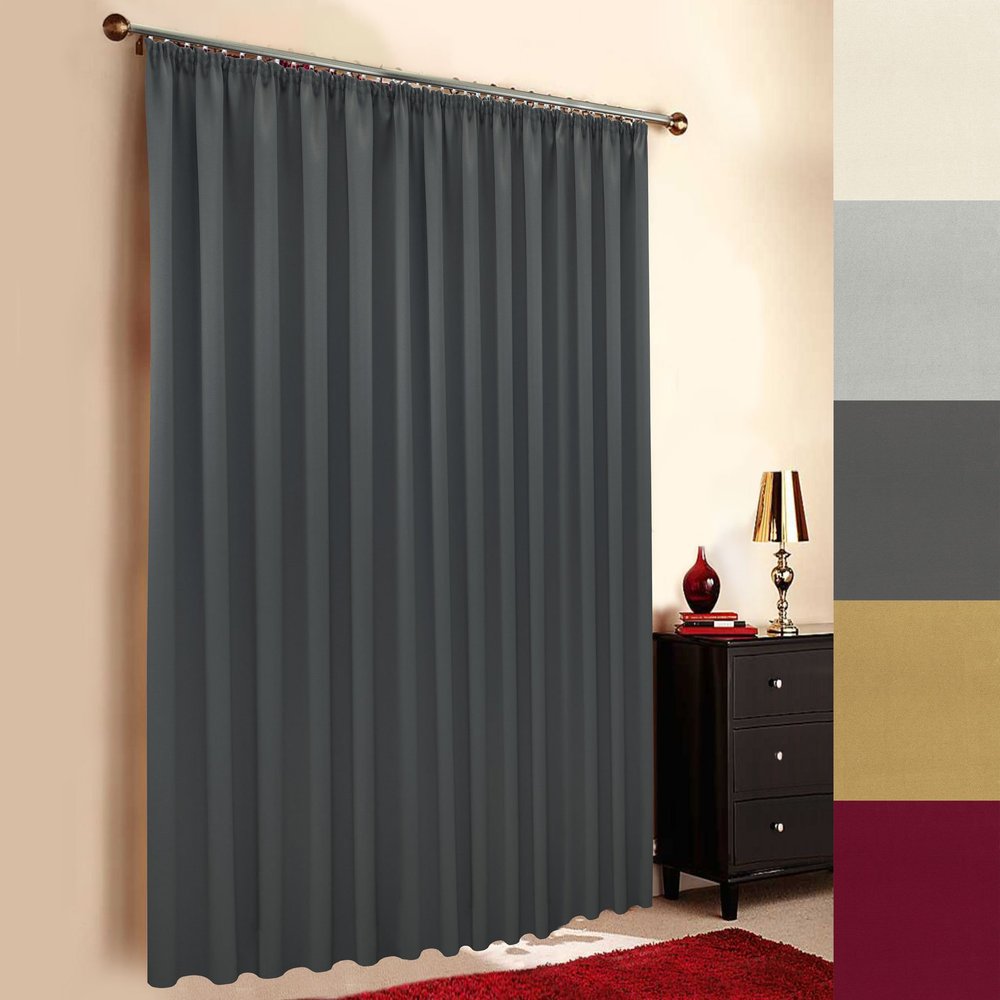 Sun World Custom-Made Blackout Curtain, Silver Gray, 145 x 200 cm (H x W)