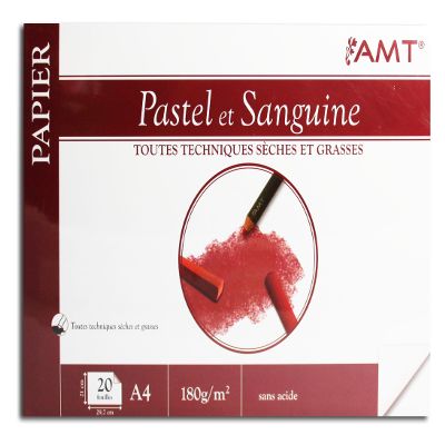 AMT Paper Pad, 20 Sheets, A4, 180 g/m², Pastel and Sanguine
