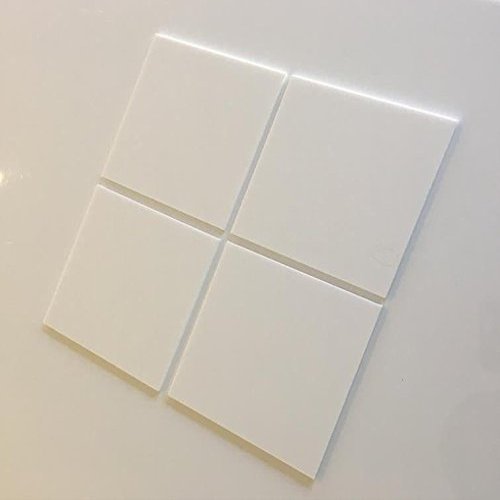Super Cool Creations Square Tiles - White, Pack of Ten - 4 cm x 4 cm