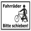 Bicycles Please Walk Sign, 60 × 40 cm, 3 mm Aluminum Composite view 1