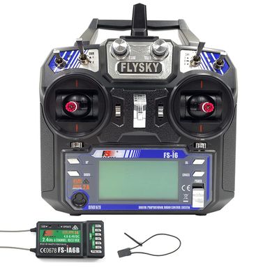 Flysky FS-i6 6CH 2.4GHz AFHDS2A RC Transmitter with FS-iA6B Receiver, Mode 2