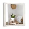 Framed Mirror 32 GREN, 90/50 or 50/90 cm, 11 Frame Colors, Handcrafted, Wide Fixed Frame, Sturdy Backing, 60 x 20 mm Frame Molding, Oak White view 2