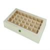 Greca Wooden Box with Plexiglas Lid, 40 Compartments, Ecru, 44.5 x 28 x 6.5 cm view 1