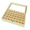 Greca Wooden Box with Plexiglas Lid, 40 Compartments, Ecru, 44.5 x 28 x 6.5 cm view 3