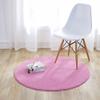 Fouriding Solid Color Round Soft Short-Pile Rug, Pink, 100 cm view 1