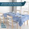 Washable Oilcloth Tablecloth, Light Blue Marble, Rectangular, 130 x 470 cm view 2