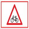 Melis-Folienwerkstatt Attention Cyclists/Bicycles Sign, 15 x 10 cm, 3 mm Rigid Foam, Pre-Drilled Holes view 1
