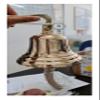 15.2 cm Solid Brass Wall-Mounted Ship's Bell for Reception, School, Outdoor, Indoor, Dinner and Church, The Metal Magician view 1