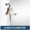 15.2 cm Solid Brass Wall-Mounted Ship's Bell for Reception, School, Outdoor, Indoor, Dinner and Church, The Metal Magician view 2