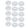 sourcingmap Convex Silicone Washers, 19 mm OD, 10 mm ID, 3 mm Thick, White, 15-Pack view 1