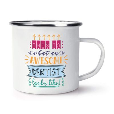This Is What an Awesome Dentist Looks Like Retro Enamel Mug