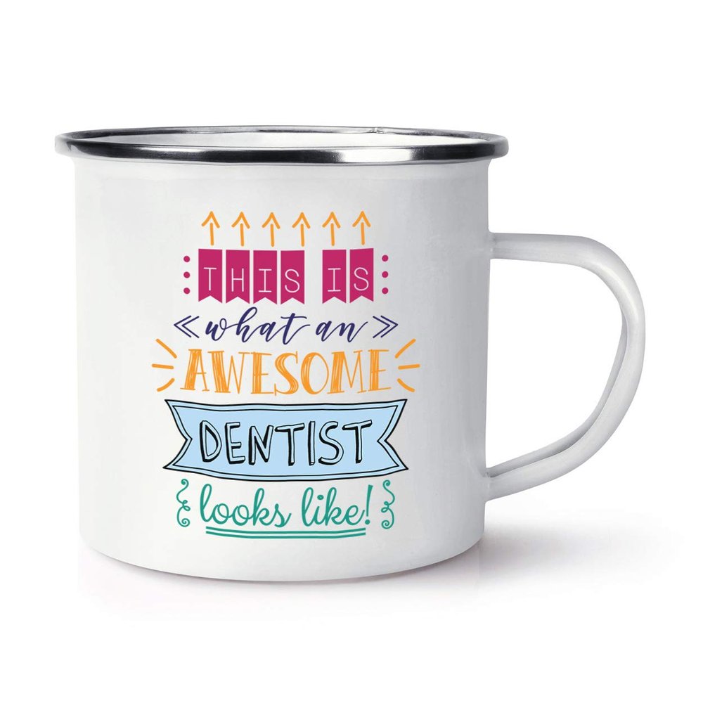 This Is What an Awesome Dentist Looks Like Retro Enamel Mug