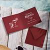 75 Square Folded Cards with Envelopes, 15 x 15 cm, Dark Red view 2