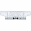 M+R 30 cm Acrylic Glass Rolling Ruler with Protractor and Magnifier view 1