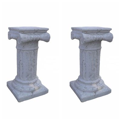 Antique Home Design Set of 2 Stone Columns, 70 cm