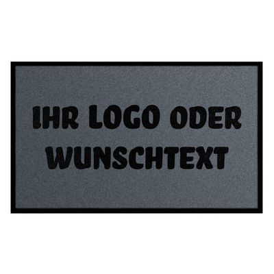 WohnDirect Custom Printed Doormat with Logo, 200 x 200 cm, Dark Gray