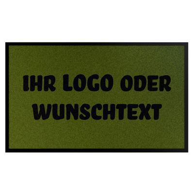 WohnDirect Custom-Printed Doormat with Logo, 150 x 240 cm, Green
