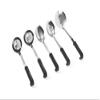 HENDI Round Skimmer with Polypropylene Handle, Slotted Spoon, Soup Ladle, 370 mm, Polypropylene, Stainless Steel view 1