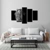 Eau Zone Canvas Wall Art 160 x 100 cm, Black-and-White Tiger Portrait view 4