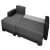 Mirjan24 Dallas Corner Sofa with Storage and Sleeper Function, Right-Sided, Alova 04 + Alova 36 view 3