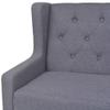 vidaXL 3-Seater Fabric Sofa Gray view 4