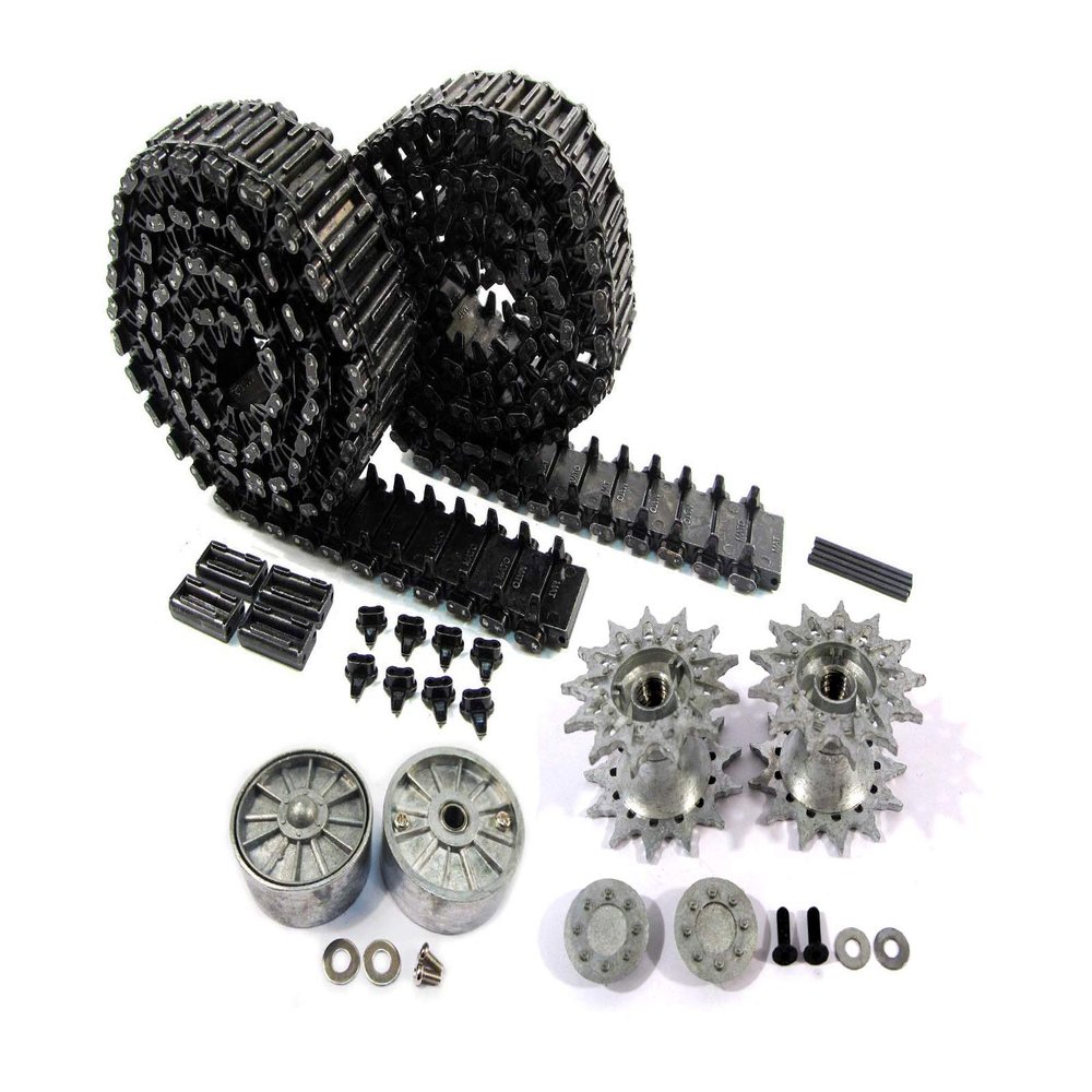 MATO 1/16 T49 Sherman Metal Tracks, Drive Sprockets and Idler Wheels for Heng Long 3898-1 RC Tank