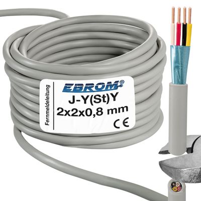 EBROM J-Y(St)Y 2x2x0.8 mm Shielded Telephone Cable - 31 m