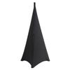WedDecor Tripod Speaker Stand Stretch Cover, 3-Sided 360° Scrim, Black Spandex/Lycra with 3 Side Pockets (Single) view 1