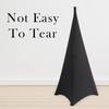 WedDecor Tripod Speaker Stand Stretch Cover, 3-Sided 360° Scrim, Black Spandex/Lycra with 3 Side Pockets (Single) view 2