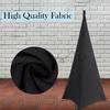 WedDecor Tripod Speaker Stand Stretch Cover, 3-Sided 360° Scrim, Black Spandex/Lycra with 3 Side Pockets (Single) view 3
