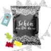 Logbuch-Verlag 10 Mini Bags of Gummy Bears, Black and White, “Nice That You’re Here” Guest Favors view 1